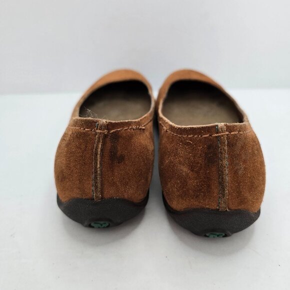 Merrell | tan brown suede slip-on boho round toe ballet flats shoes | WMS 6.5 - Picture 9 of 12